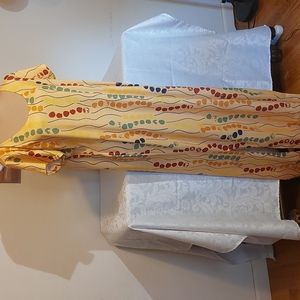 NORA CORA long colorful dress. Size M. Splits on sides. NWOT